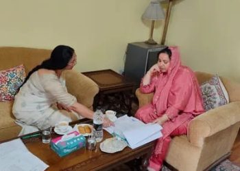 Sakeena Itoo discusses ways and means for strengthening professional education opportunities across J&K with Chairperson JKBOPEE