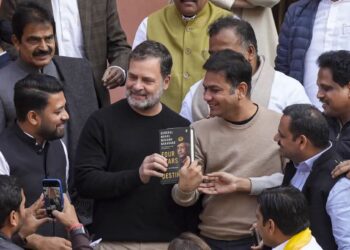 Rahul displays unpublished ‘memoir’ of Naravane in Parliament premises, claims PM didn’t fulfil his responsibility