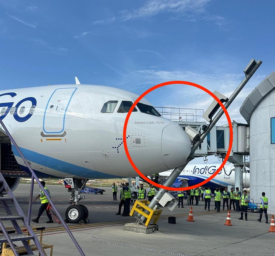 IndiGo Aircraft Hits VDGS Pole During Parking At Srinagar Airport, All Safe